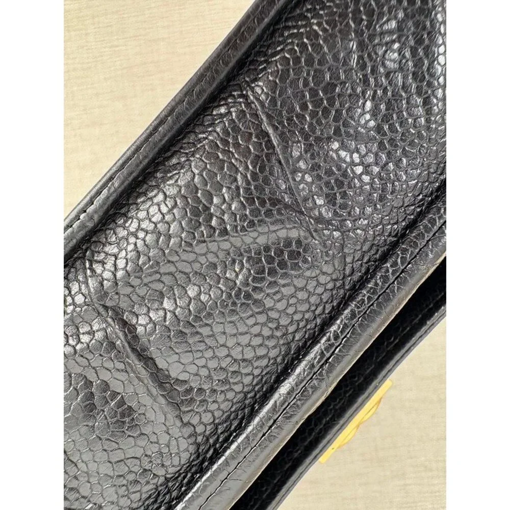 CHANEL Black Caviar Boy WOC GHW